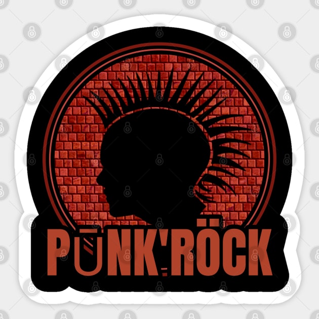 Punk rock circle Sticker by CrosstyleArt